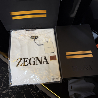 Zegna Logo Plaque T-shirt ( İthal-Ütü İstemez-NFC Aktif)