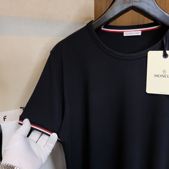 Moncler Logo Cotton T-shirt (Siyah)