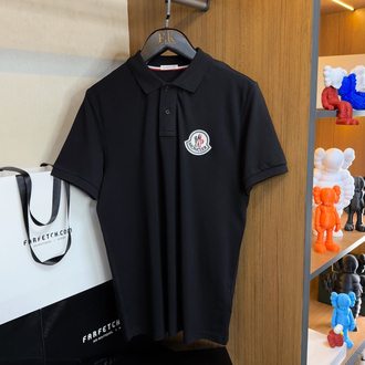 Moncler Logo Embroidered Cotton Polo T-shirt