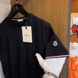 Moncler Logo Cotton T-shirt (Siyah)