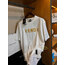 Fendi teen logo embroidery cotton T-shirt (beyaz)