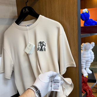 Brunello Cucinelli Logo T-shirt ( İthal-Ütü İstemez-NFC Aktif) - Kum Beji