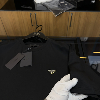 Prada Logo Plaque T-shirt ( İthal-Ütü İstemez-NFC Aktif)