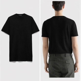 Prada Cashmere T-shirt ( İthal - Ütü İstemez - NFC Aktif ! ) - Siyah
