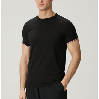 Moncler Logo Cotton T-shirt (Siyah)