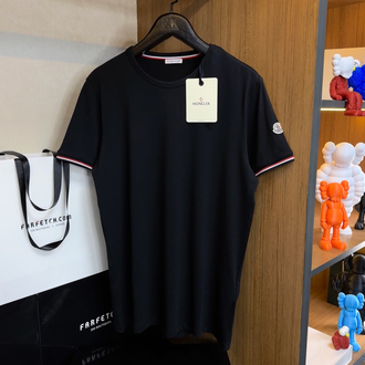 Moncler Logo Cotton T-shirt (Siyah)