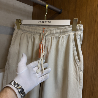 Loro Piana Ham Keten Jogger Pantolon Bej