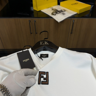 Fendi Logo T-shirt ( İthal-Ütü İstemez-NFC Aktif)  