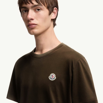 Moncler Logo T-shirt ( İthal-Ütü İstemez-NFC Aktif) - Koyu Kahve