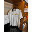 Fendi teen logo embroidery cotton T-shirt (beyaz)