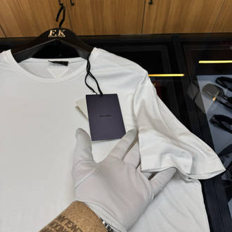 Prada Cashmere T-shirt ( İthal - Ütü İstemez - NFC Aktif ! ) - Beyaz