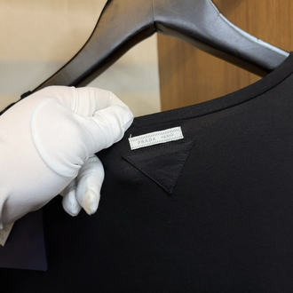 Prada Cashmere T-shirt ( İthal - Ütü İstemez - NFC Aktif ! ) - Siyah