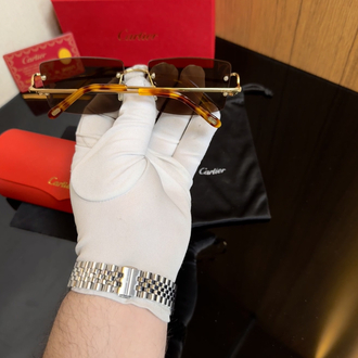 Cartier Unisex Güneş Gözlüğü ( Kahve )