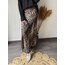 Leopar Desenli Saten Etek