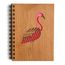 Ahşap Kapaklı Flamingo Defter