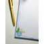 minimal mavi güllü spiralli defter