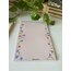 kırmızı mavi güllü spiralli defter