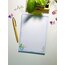 minimal mavi güllü spiralli defter