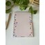 kırmızı mavi güllü spiralli defter