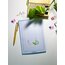 minimal mavi güllü spiralli defter