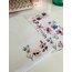 yarı şeffaf çiçek sticker seti
