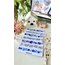 Washi mavi çiçekli tape
