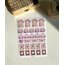 2’li Vintage pembe mat sticker