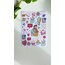 Sevgili temalı mat sticker seti no:6