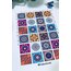 Vintage parlak kareli sticker