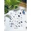 Çok tatlı beyaz siyah parlak sticker 