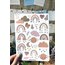 Mat gökkuşağı sticker vintage no:11