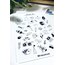 Çok tatlı beyaz siyah parlak sticker 