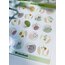 Boho parlak yuvarlak sticker no:8