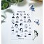 Beyaz siyah Kawai stickerler 