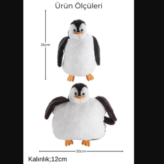 Hem yastık Hem uyku arkadaşı olabilen peluş penguen