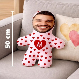Kişiye Özel Fotoğraflı Minik Sevgilim Peluş Oyuncak -50cm-