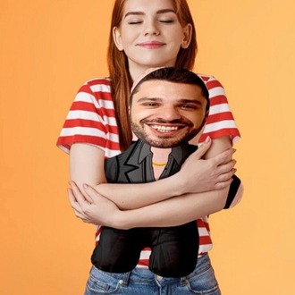 Kişiye Özel Fotoğraflı Siz Hepiniz EŞREFTEK Peluş Oyuncak -50cm-