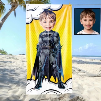 Kişiye Özel Fotoğraflı Batman Spor ve Plaj Havlusu