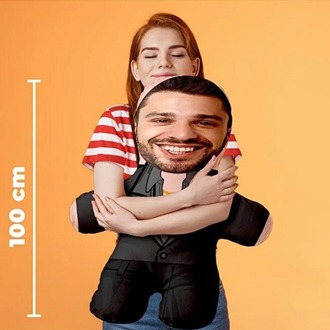 Kişiye Özel Fotoğraflı Siz Hepiniz EŞREFTEK Peluş Oyuncak -100cm-