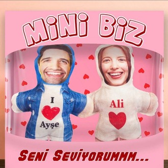 Mini Biz - İsime Özel Fotoğraflı Peluş Oyuncaklar