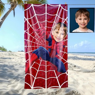 Kişiye Özel Fotoğraflı Spiderman Plaj ve Spor Havlusu