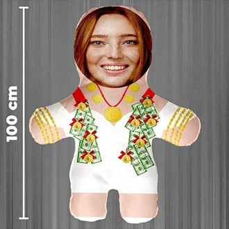 Evlilik Yıl Dönümü Hediyesi Gelin Konseptli Peluş Oyuncak -100cm-