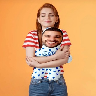 Kişiye Özel Fotoğraflı Karım da Karım Peluş Bebek -50cm-