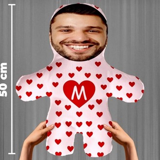 Kişiye Özel Fotoğraflı Minik Sevgilim Peluş Oyuncak -50cm-