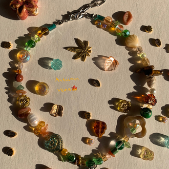 Autumn hedgehog necklace