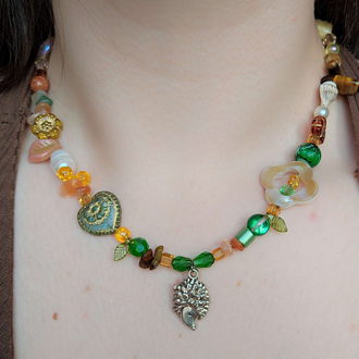 Autumn hedgehog necklace