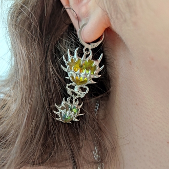 Crystal Heart Earrings