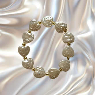 İnci Kalp Bileklik