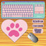 Pembe pati kalp Mousepad