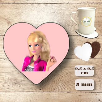 Barbie kalp bardak altlığı